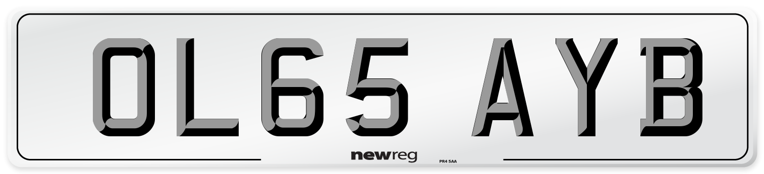 OL65 AYB Number Plate from New Reg